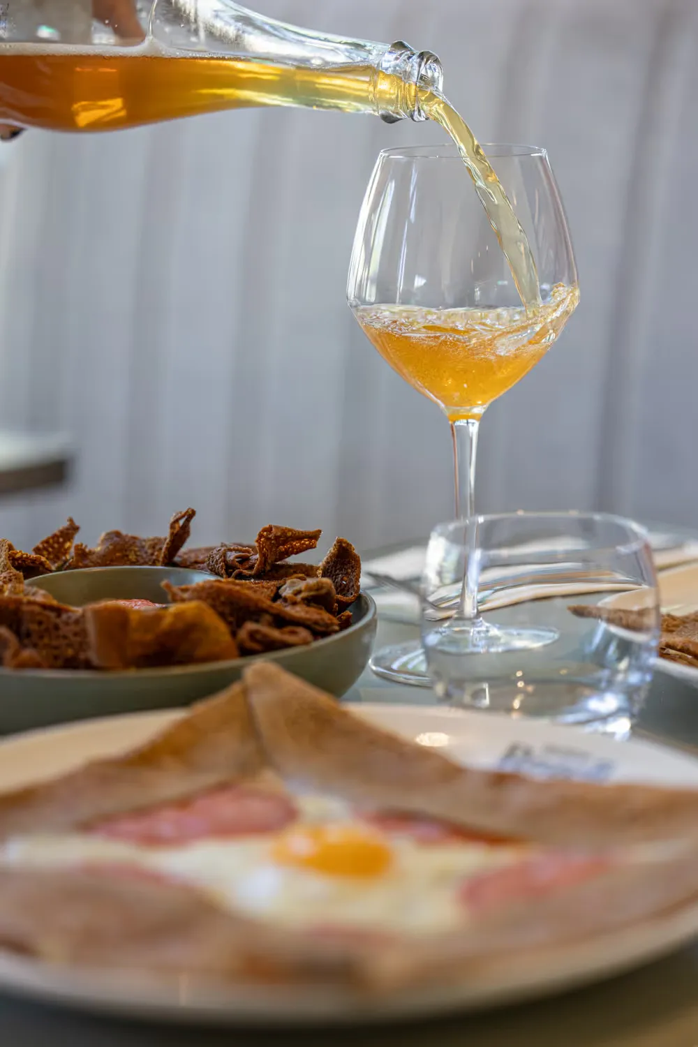 Cidre servi à l'apéritif